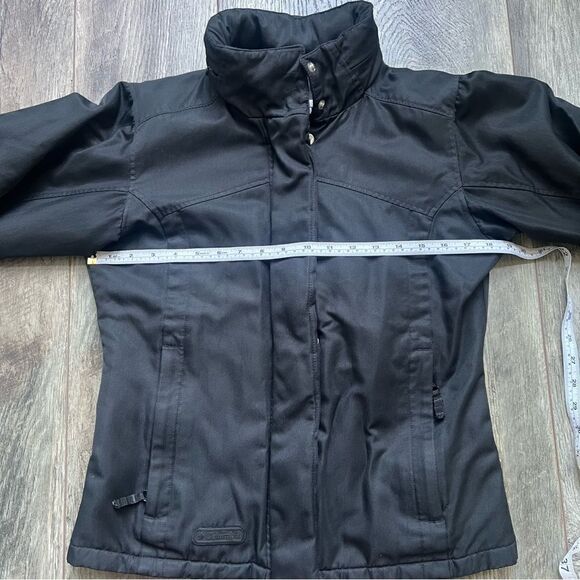 Columbia Women’s Weatherproof Black Moto Jacket with Hidden Hood Size Small - Picture 8 of 13